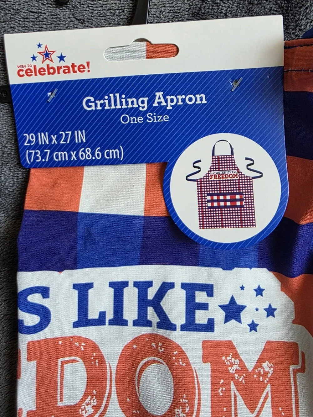 New Way to Celebrate 2026 Patriotic Grilling Apron for Adults Red White Blue